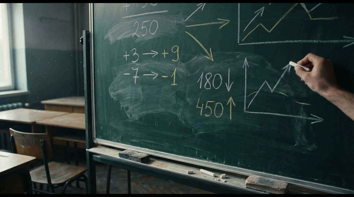 Pizarra con números y flechas de ajuste de líneas de apuestas de fútbol americano