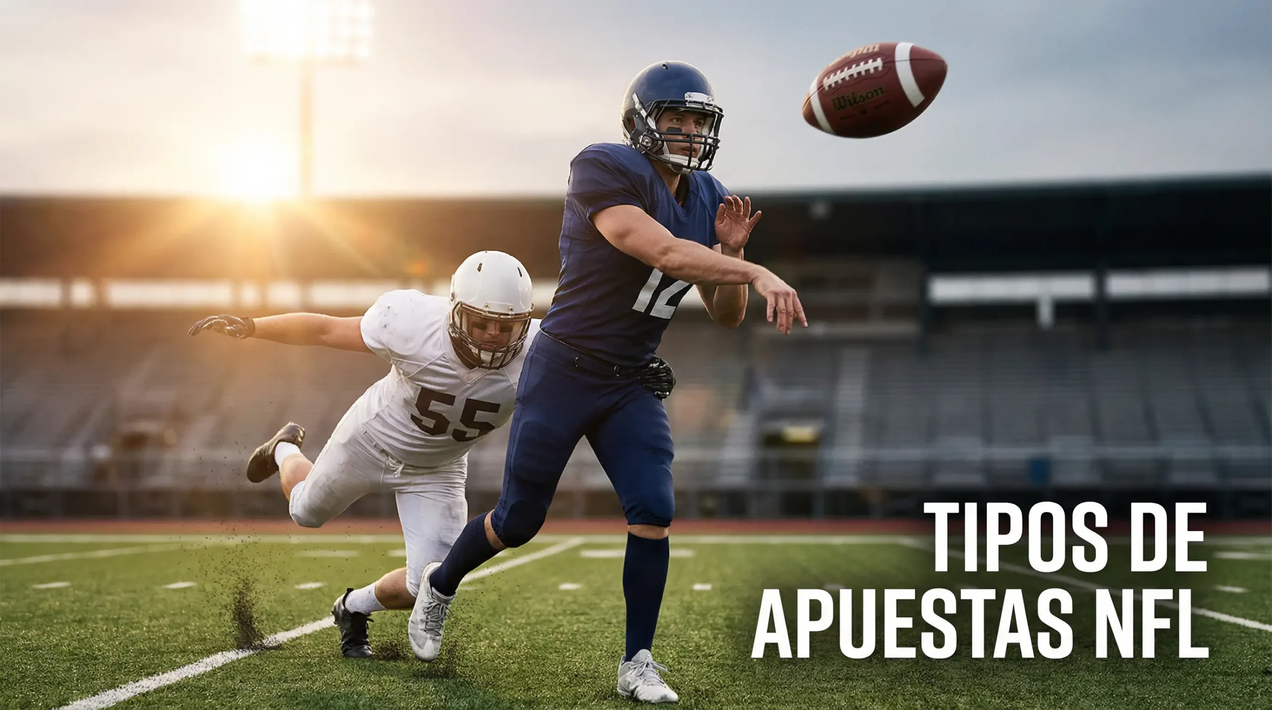 Jugadores de fútbol americano en acción durante un partido de la NFL